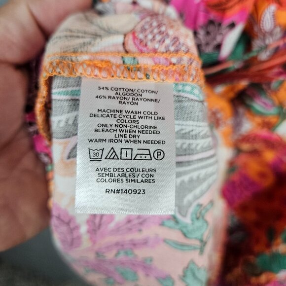 Loft By Ann Taylor Women's Floral Ruffle Hem V-neck Short Dress Size S NEW - Picture 9 of 9